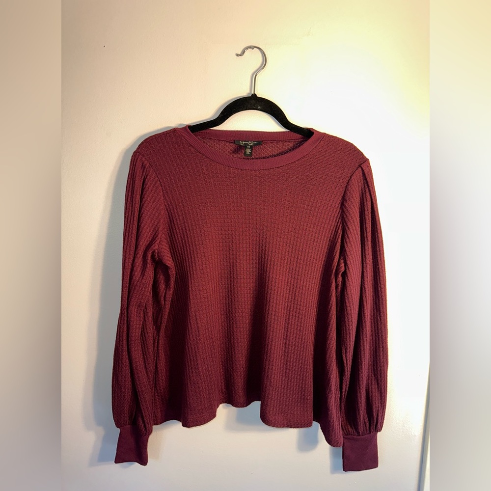 Women’s Extra Small burgundy Jessica Simpson sweater.